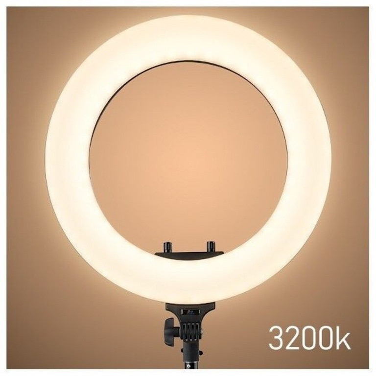 Кольцевая лампа с регулировкой теплый свет 43 см