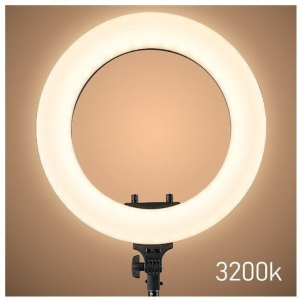 Кольцевая лампа с регулировкой теплый свет 43 см