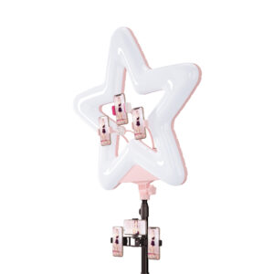 Кольцевая лампа RK-51 звезда RGB розовая
