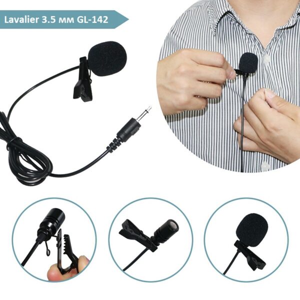 Lavalier 3.5 мм GL-142 петличный микрофон для YouTibe
